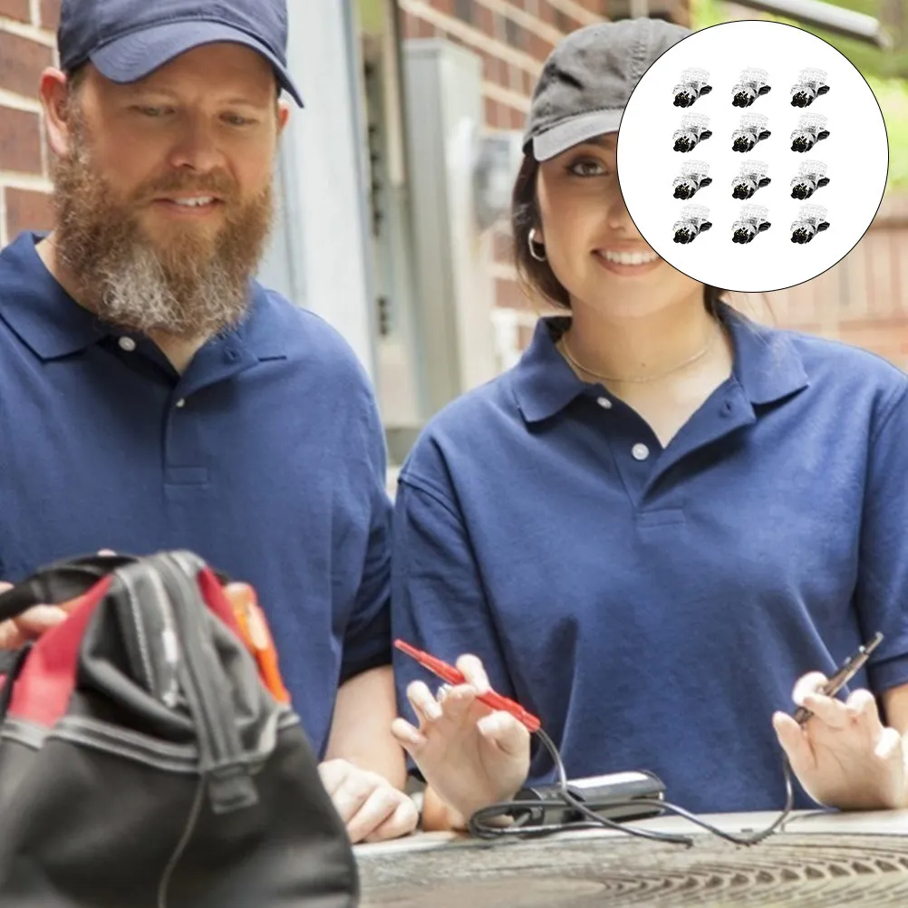 

Набор из 12 электрических соединителей для проводов, 2-контактные, 2-позиционные, огнестойкие, водонепроницаемые, с прозрачным корпусом, для соединения проводов