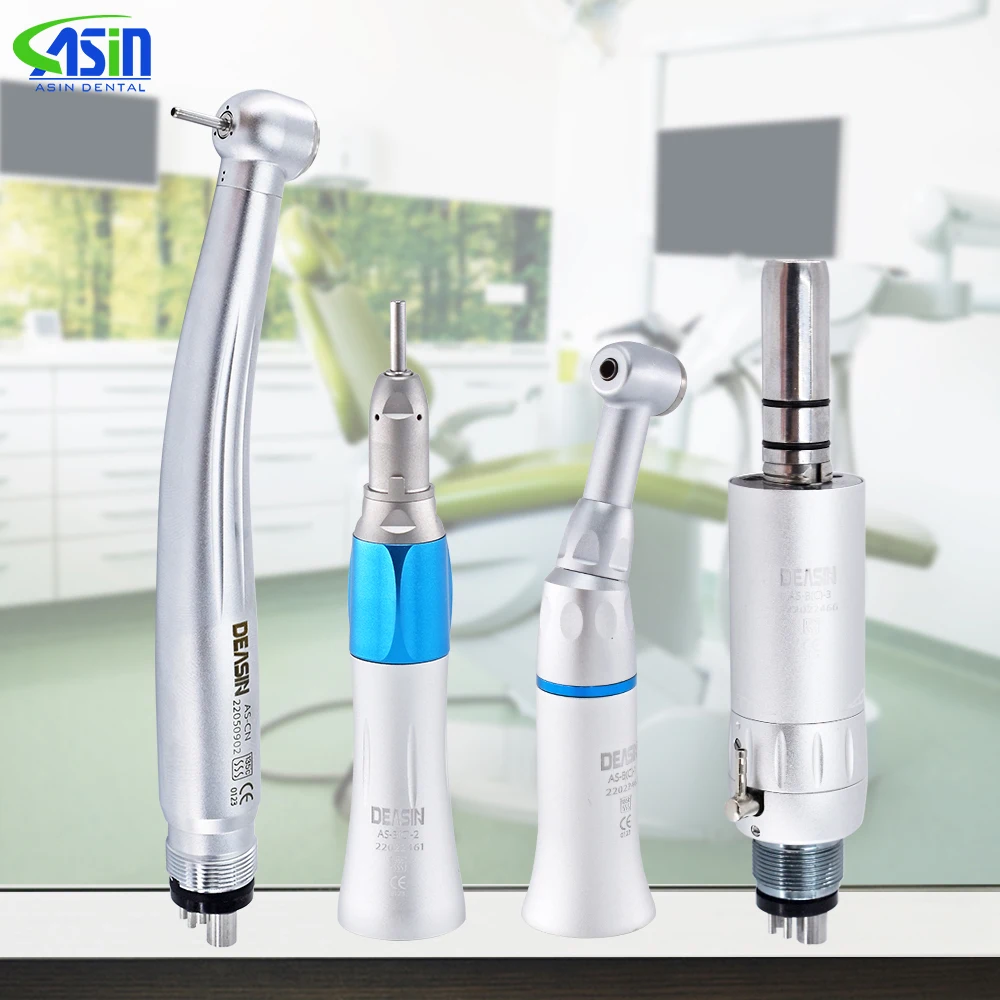 High Quality Dental Standard High Speed Low Speed Handpiece Kit 2 Holes 4 Holes Contra Angle Straight Air Motor Dentist Tools