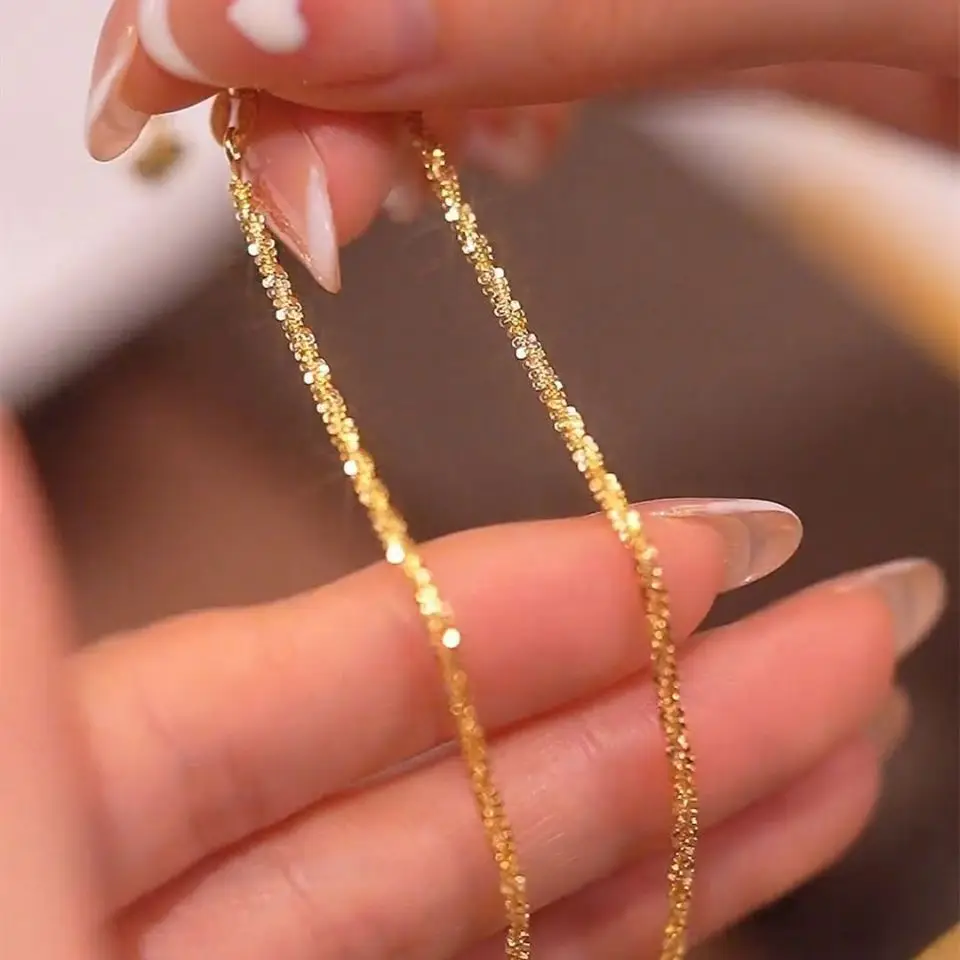 SOMILIA Trendy S925 Sterling Silver Bracelet Korean Bracelet 18K Golden Bracelet Sparkling Glitter High Jewelry Lady Strap Je