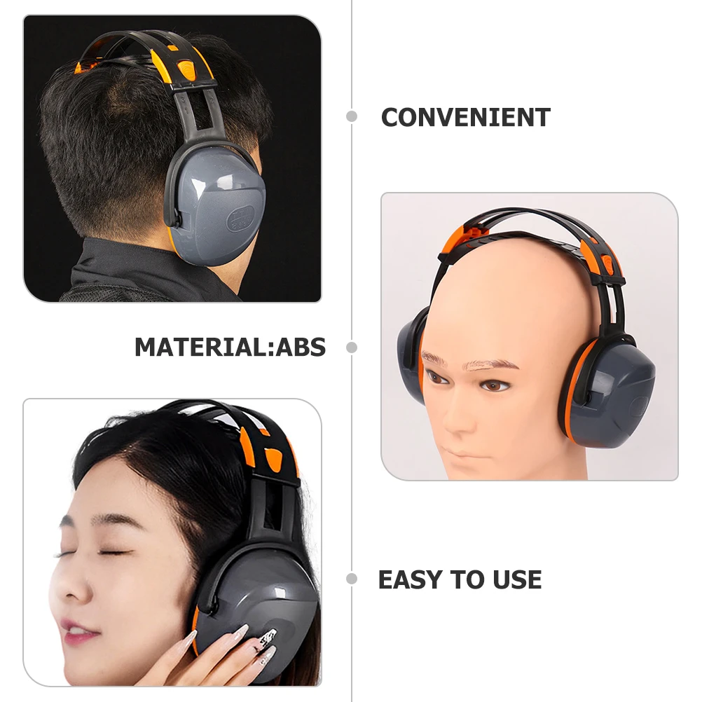 

Anti Noise Muffs Headphones ABS Material Hearing Protection Over Ear Soundproof Comfortable Fit Rotating Ear Cups Compact