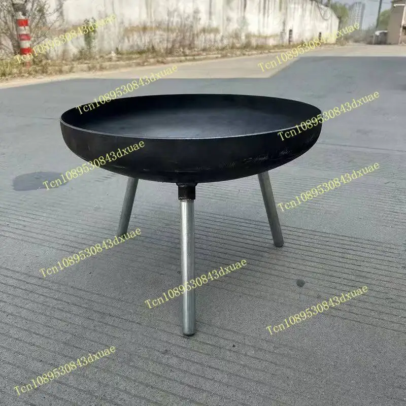 80cm Large Cast Iron Fire Pit Indoor Outdoor Fire Bowl for Camping BBQ Bonfire