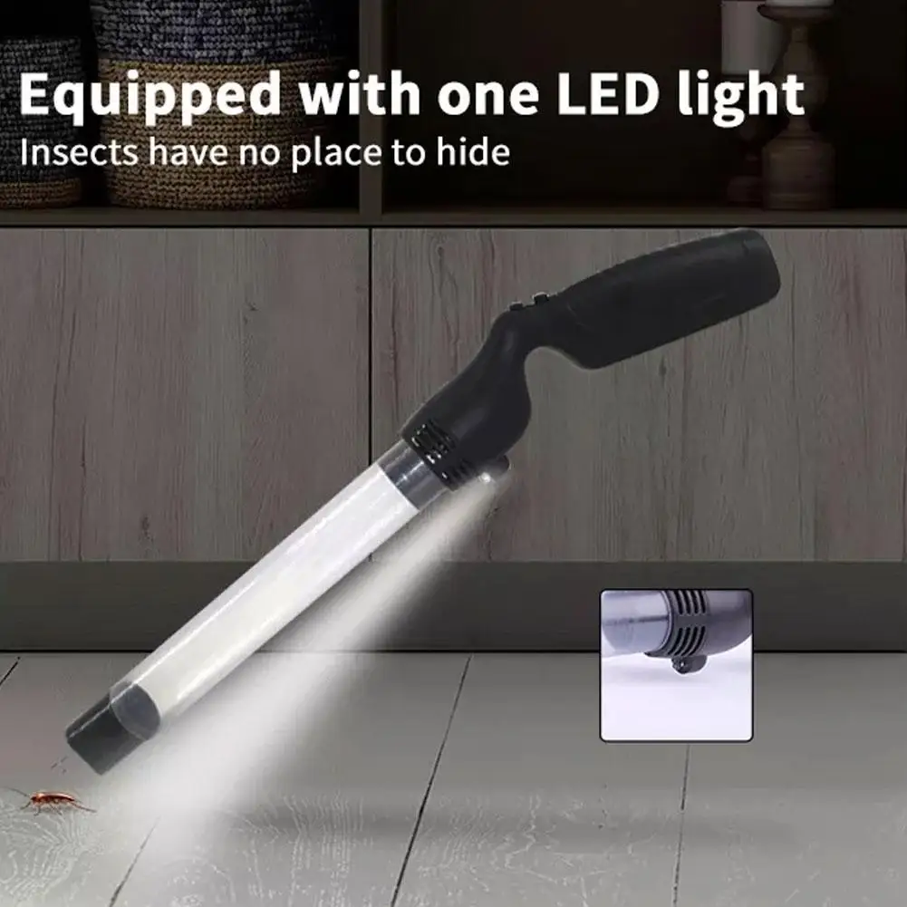 Led Insect Suction Trap Catcher Fly Bugs Insect Killer Lamp New Sucker Littel Repellent Safety Insecticidal Spider Pest Vac W8c7