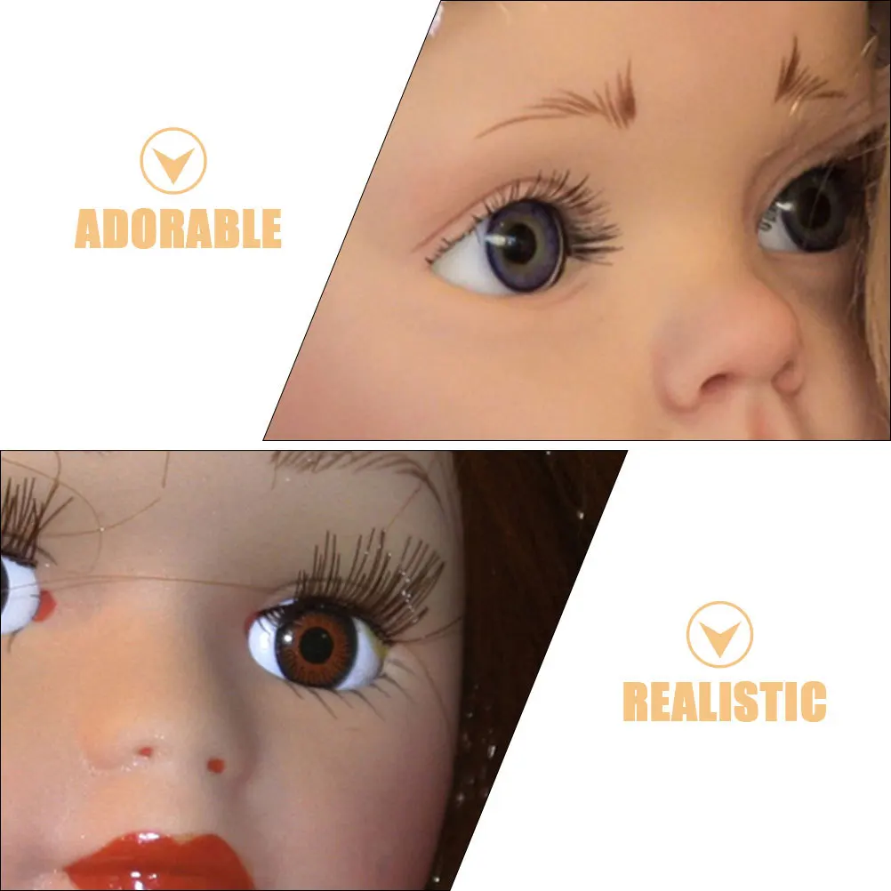 8pcs Realistic Crafts Fake Eyelashes Fake Eyelash Strips For Crafts Accessories Decorative Eyelashes Set