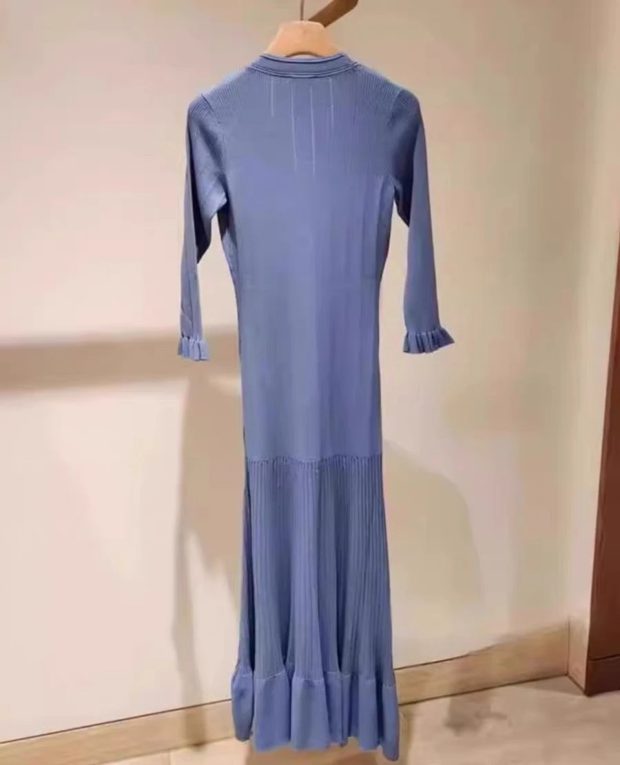 Ele خمر محبوك الدكتور بسيط شيك الأزهار فاي الذيل تنورة طويلة الأوروبية Faion Sle الملابس النسائية الصيف الدكتور