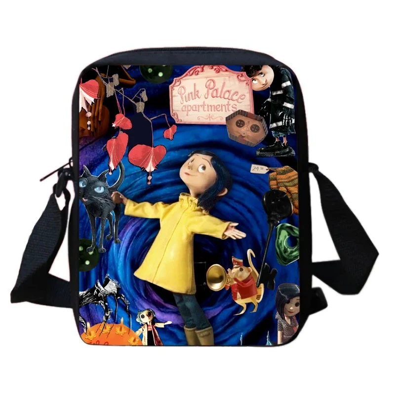 Bolsos de hombro de dibujos animados co-ra-line para niños, bolsos cruzados ligeros para niños y niñas, bolsos escolares, el mejor regalo para niños