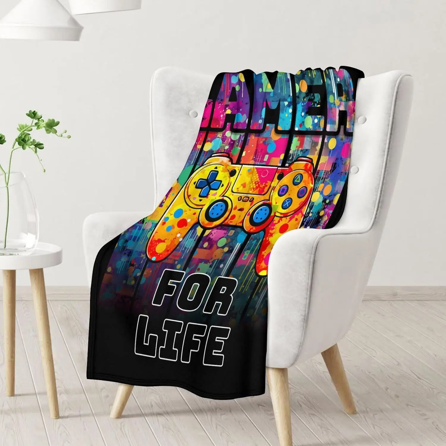 Customized blanket - Boys and Girls flannel blanket-Sofa and bed soft and comfortable cover-Black aesthetic blurred blanket gift