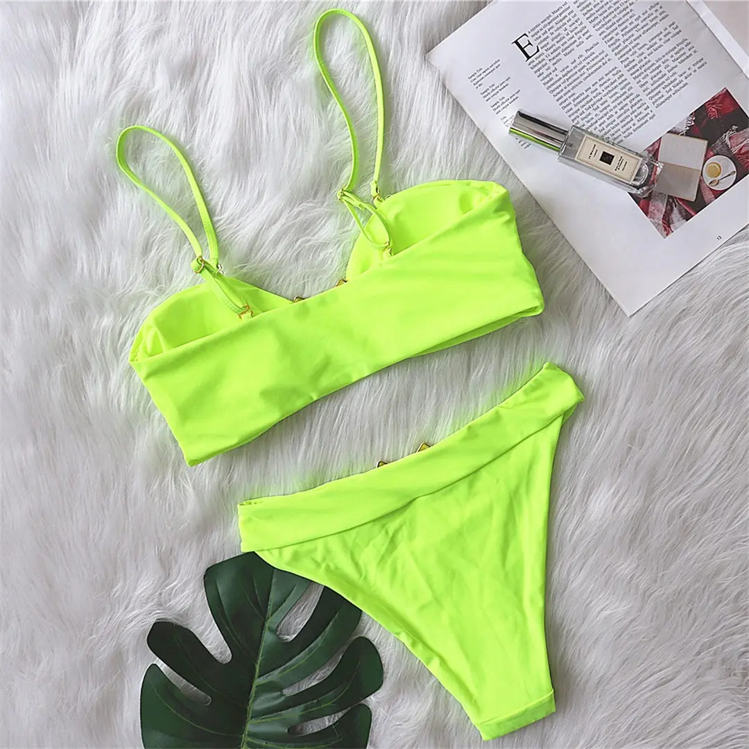 2026 Neuer Sexy Bandeau-Bikini Damen-Badeanzug Zweiteiliger Bikini-Set Trägerloser Badeanzug Badebekleidung V2855B – Detail 37