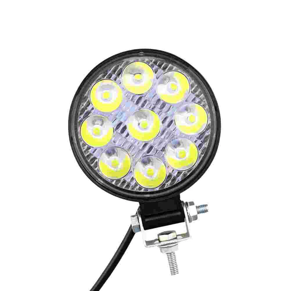 Luz de trabalho led redonda lâmpada de condução offroad 27w holofote para suv caminhão carro lâmpada de condução led holofote