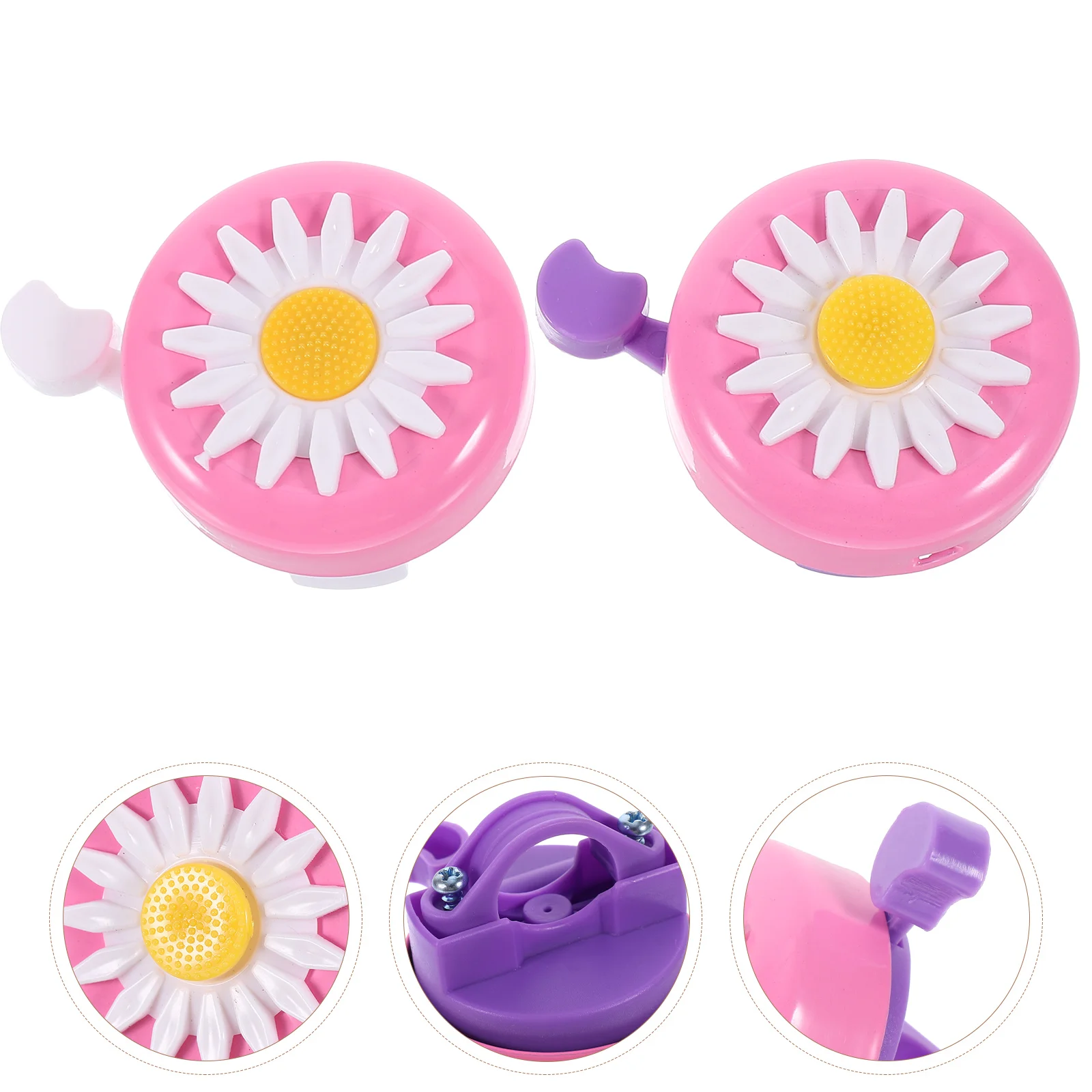 

2pcs Bike For Chrysanthemum Shaped Lightweight Durable Easy Install Handlebar Accessory Cycling Bell Lovely Safety Bell