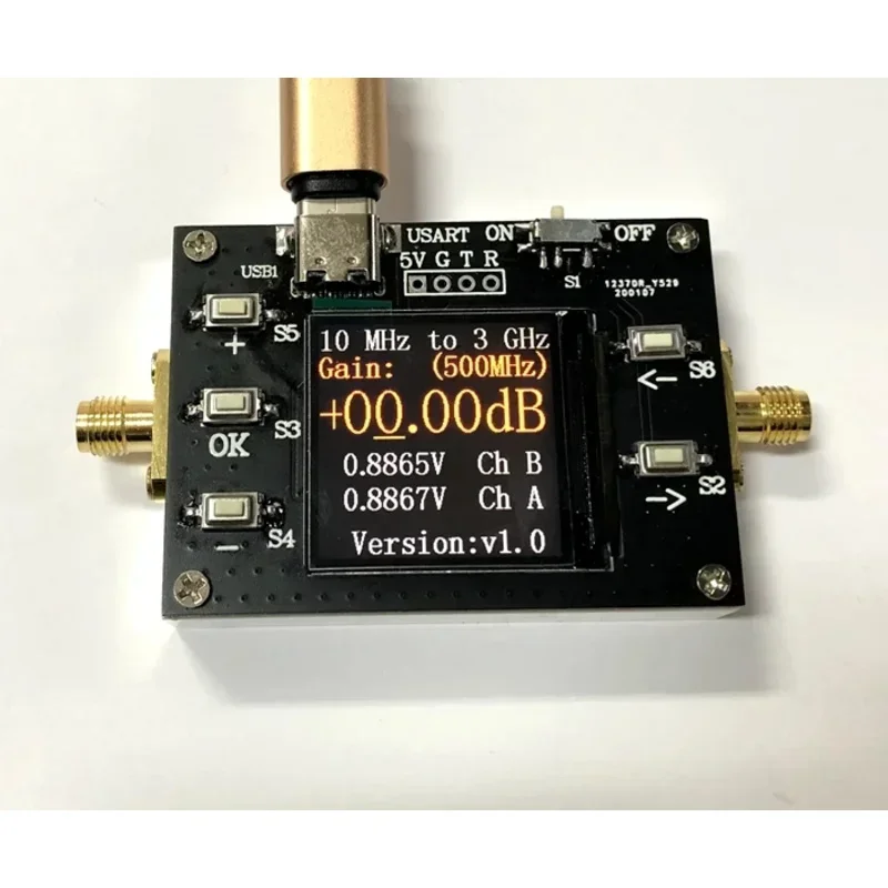 10M-3GHZ 120DB Large Dynamic Range Gain 0.01DB Step RF Amplifier Hot sales