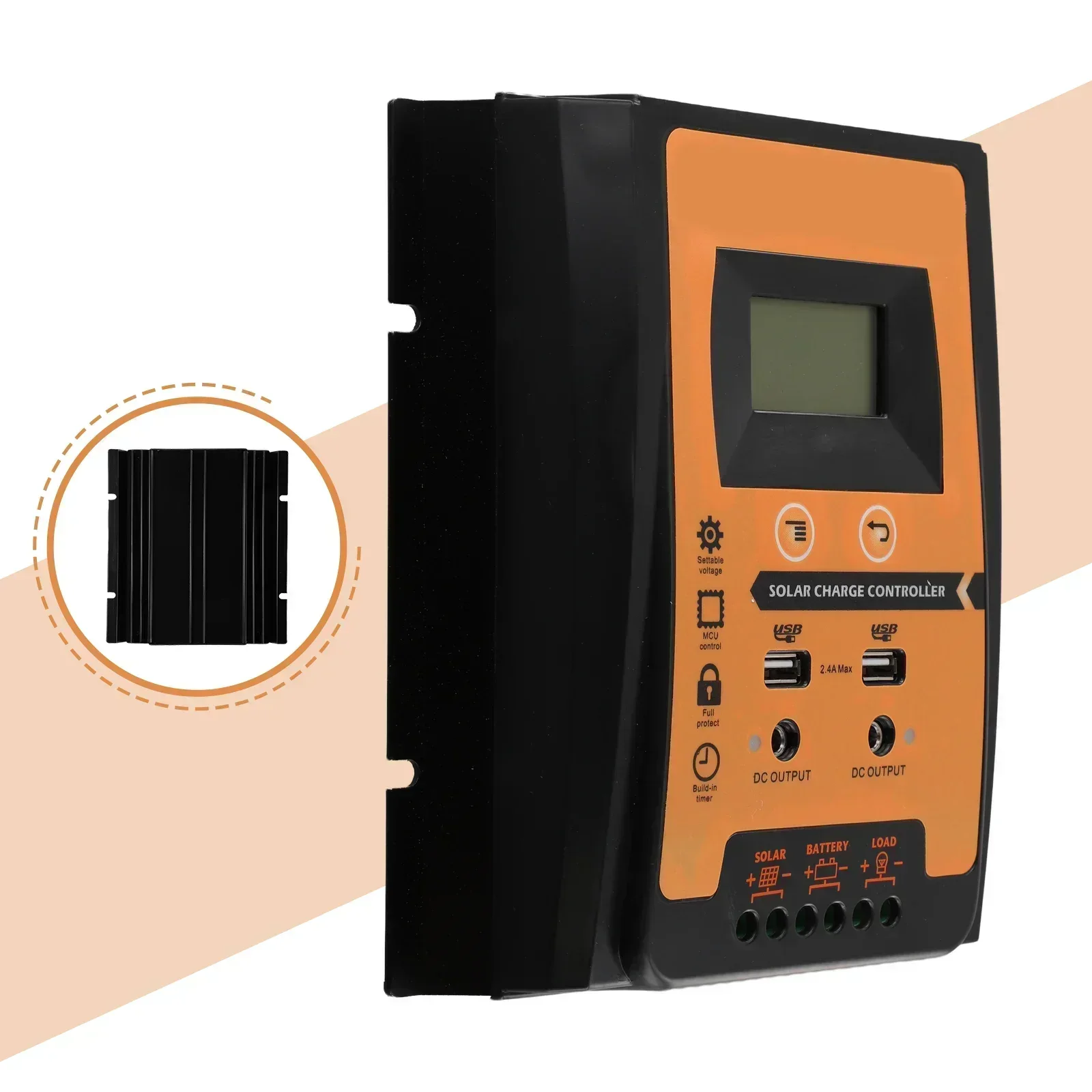 High Performance Battery Regulator with MPPT Solar Panel Charge Controller Dual USB PWM Charging Mode Compact Design