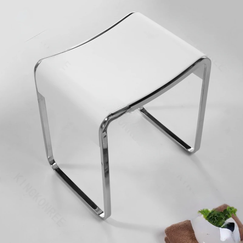 solid surface high-end customized Special  modern Shower Bath Stool Acrylic Shower Bench Bathroom Stool