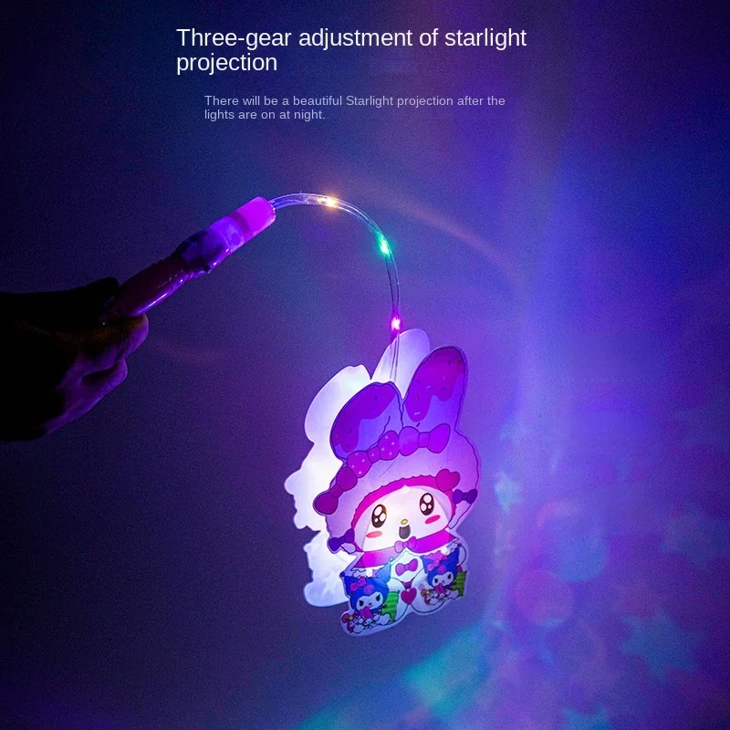 10pcs/lot Sanrio Portable Cartoon Projection Lanterns DIY PVC Lanterns Children's Spring Festival New Year's Christmas Gift