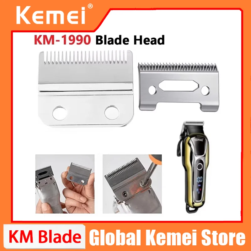 

Сменное лезвие Kemei KM-1990 для машинки для стрижки волос, бритвенная головка для электрического триммера, машинки для стрижки и бритья