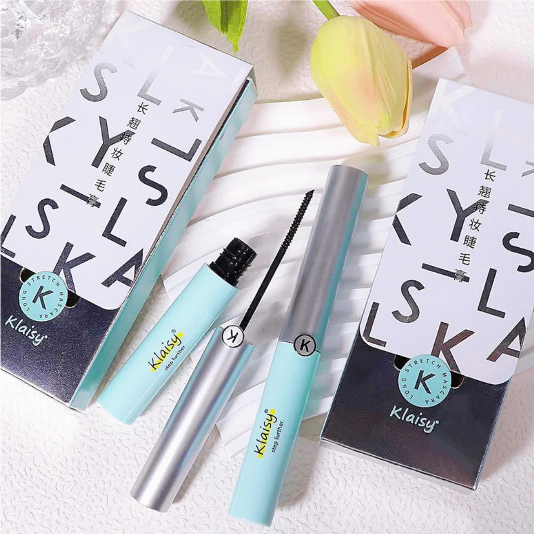 Mascara de longo estiramento, escova não pegajosa, adequada para cílios bem definidos, cosméticos sem maquiagem