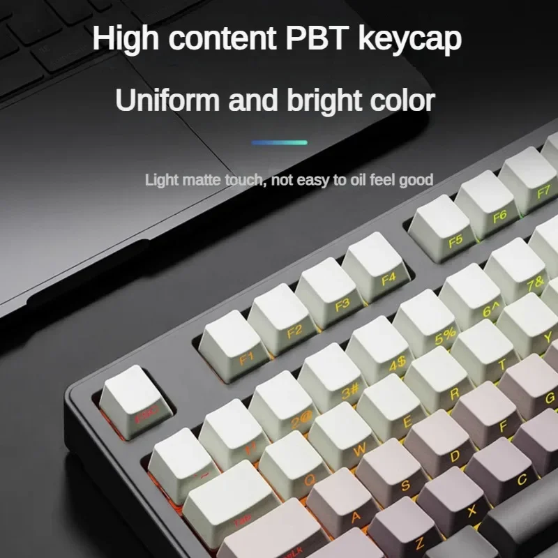 EWEADN Z108 Mechanical Keyboard Wireless Tri-Mode RGB Hot-swappable 108/87key Pc Gamer Laptop Accessories Cherry Shaft Keyboard