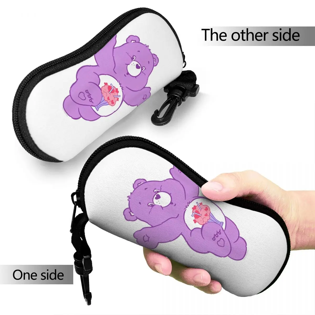 Care Bears Share Bear Milkshake Belly Badge Portrait Glasses Case Men Women Accessories Eyewear Protector Eyeglasses Box