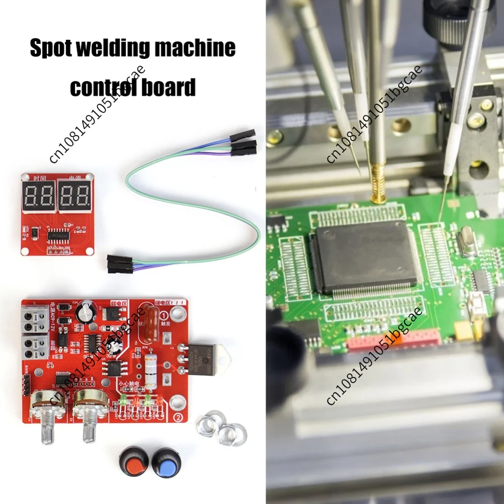 Transformer Controller Board Adjustable Time Current Spot Welder Control Board Digital Display Portable DIY Battery Accessories
