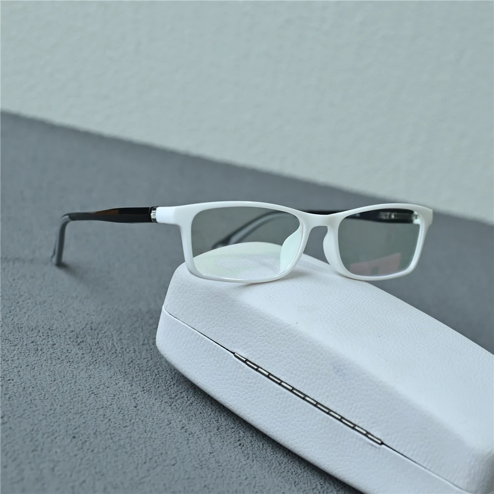 Cubojue White Men Reading Glasses Women TR90 Eyeglasses Frame Male 10g Ultralight Spectacles for Presbyopia Diopter Lens