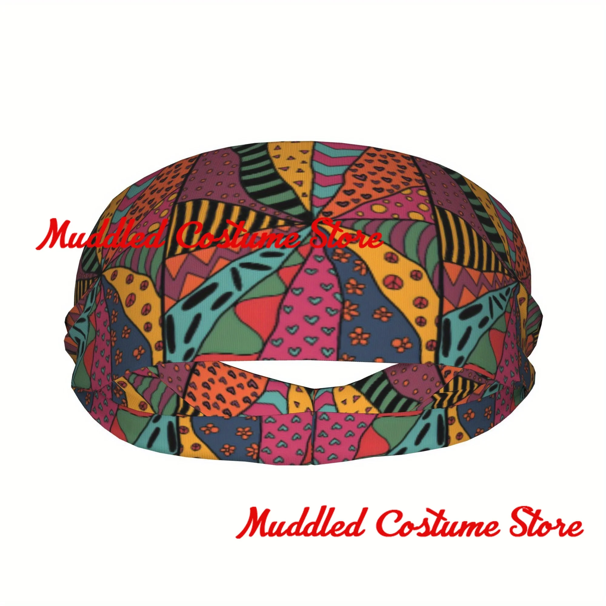 

Повязка на голову с цветочными мотивами в горошек, спортивная эластичная повязка на голову для йоги и фитнеса, эластичная повязка на голову