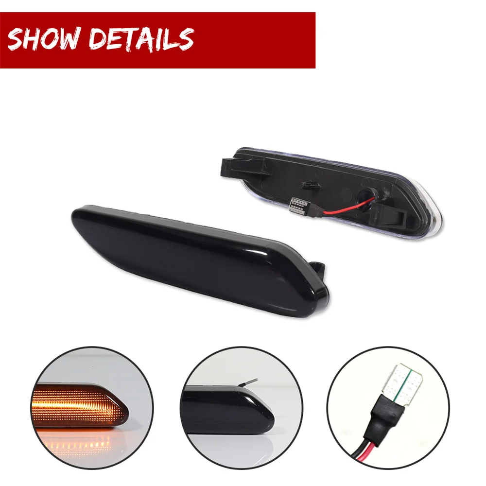 Front Bumper Side Marker Light Dynamic Blinker Amber LED Turn Signal Light For MINI Cooper R60 Countryman/R61 Paceman 2011-2016 - view 2