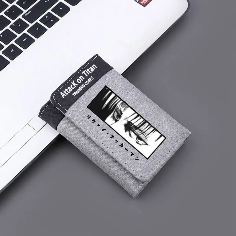 Cartera corta Attack the Giant Trend Student edición Liwell Soldier Free Wings monedero plegable tarjetero