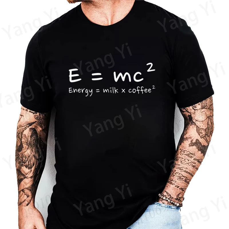 New Physical Equation Print Pattern T-shirts for Women Men Summer Tee Shirt Harajuku Casual Round Neck Short Sleeve Unisex Tops