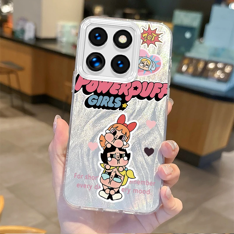 Nuova custodia per telefono cartone animato per ragazze P-Powerpuff per Xiaomi Poco X6 X3 F6 M6 M4 Pro C61 13T 11Lite Cover opaca per telefono antiurto in Silicone