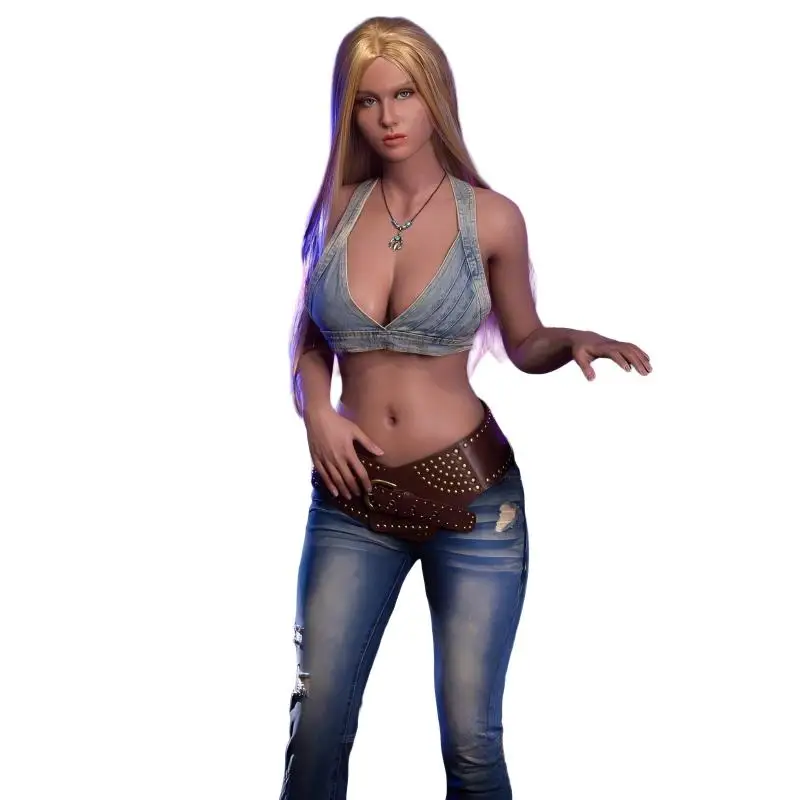 Natural Blonde Western Realistic Sex Doll Medical Grade Silicone Built in Skeleton Plump Hips High End Adult Sex Toys for Men