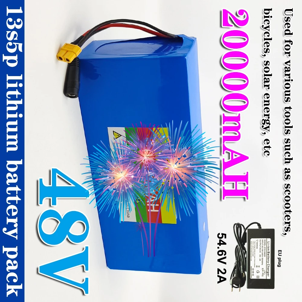 

rechargeable lithium battery with built-in intelligent BMS,suitable for 500-1000W motors 18650 13S5P 48V 20Ah