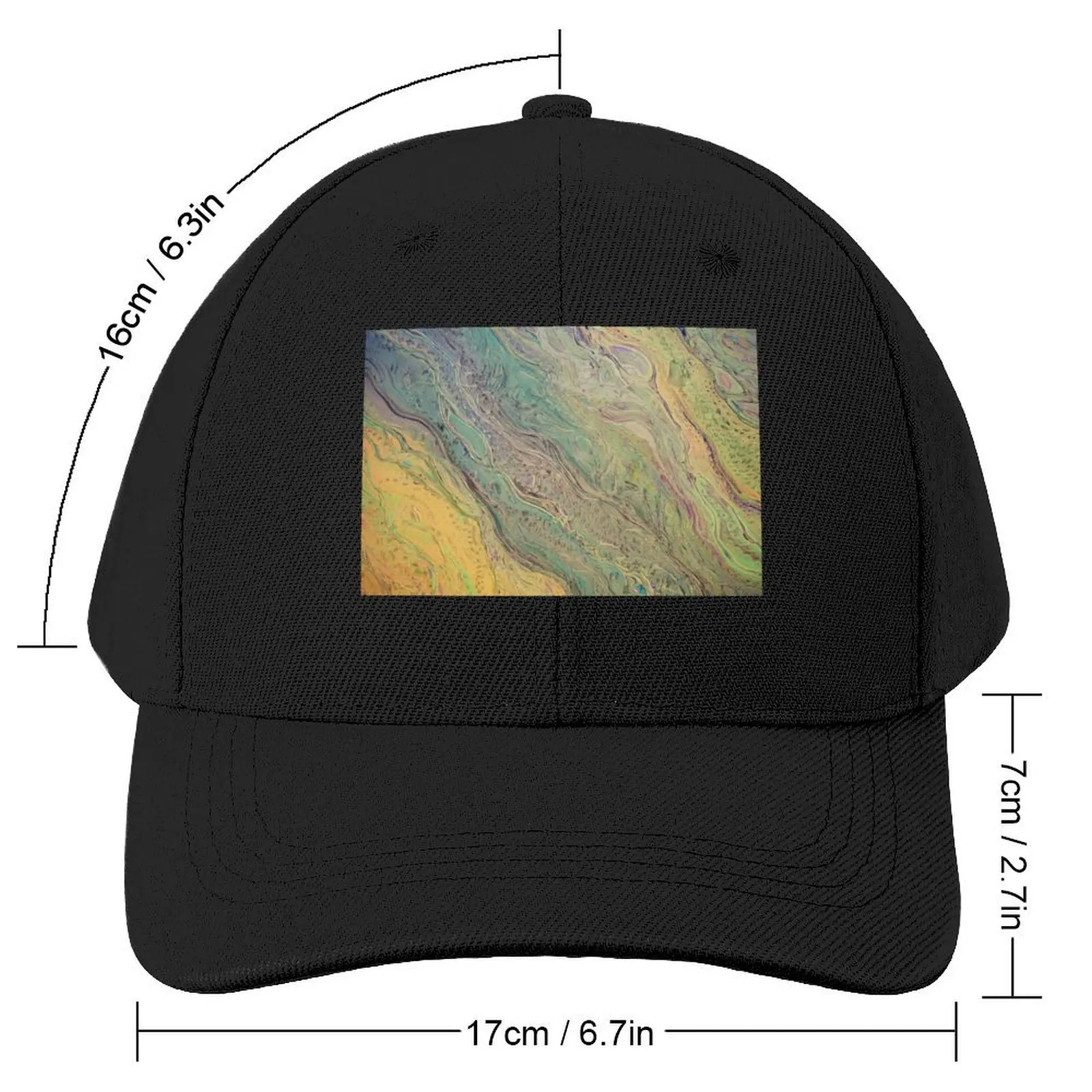 Liquid Heart Pattern Baseball Cap Hat Beach Luxury Man Hat Hats Man Women's