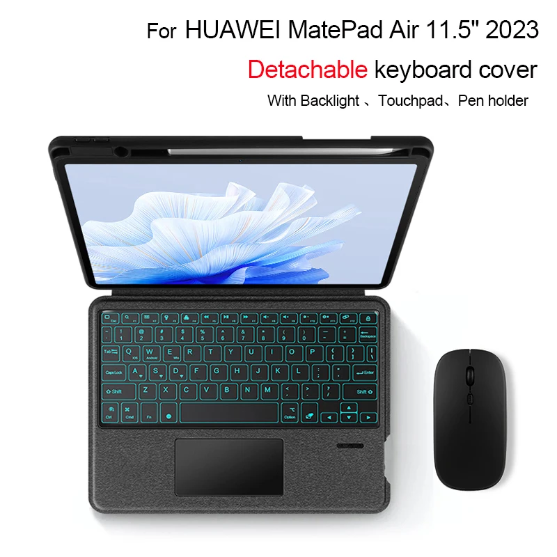 

Removable Keyboard Case For HUAWEI MatePad Air 2023 11.5" DBY2-W00 Tablet Portuguese Russian Arabic Spanish German Korean AZERT