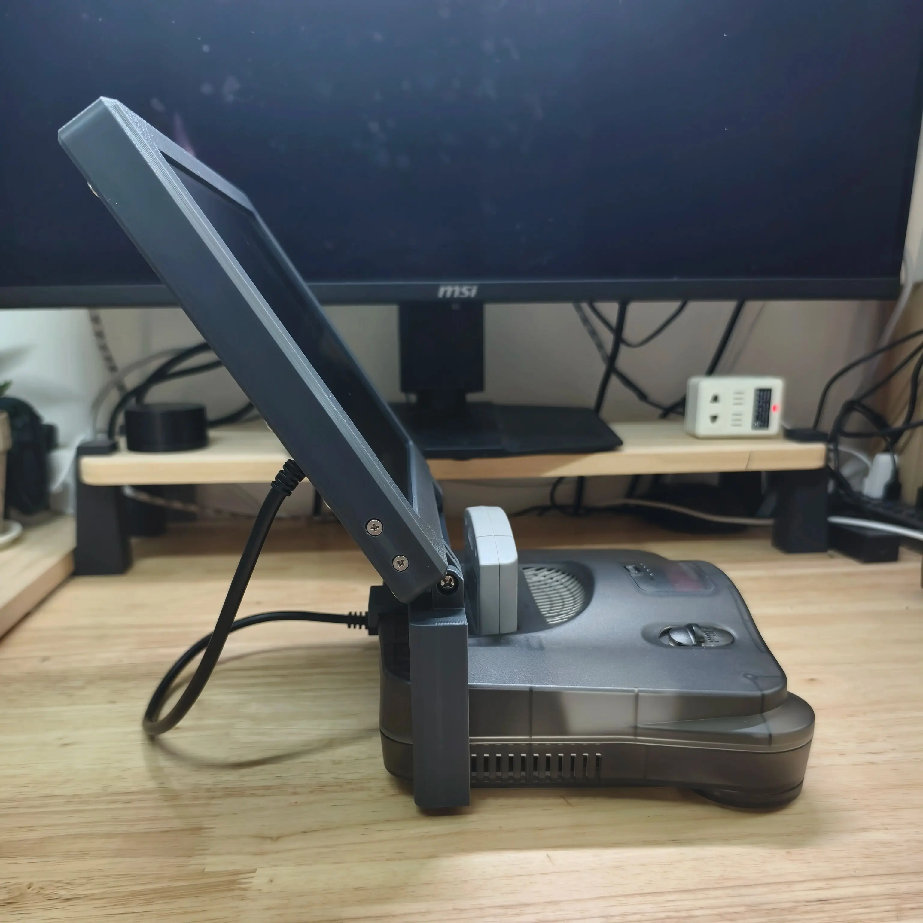 Retro-Style 10.4-Inch LCD Screen Designed For N64 Featuring Built-In Dual Speakers And 5V/1A DC Power Input
