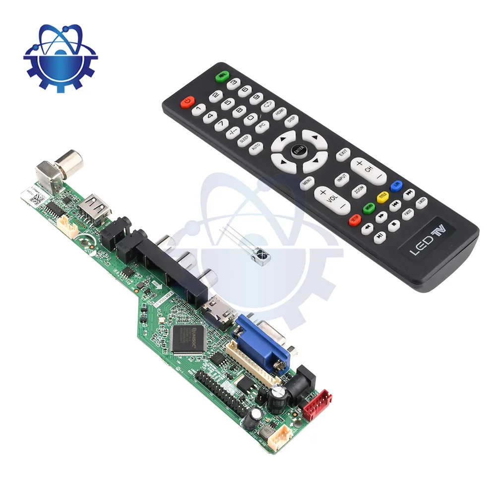 USB LCD controller TV motherboard English Remote Control Remote Control Without Battery