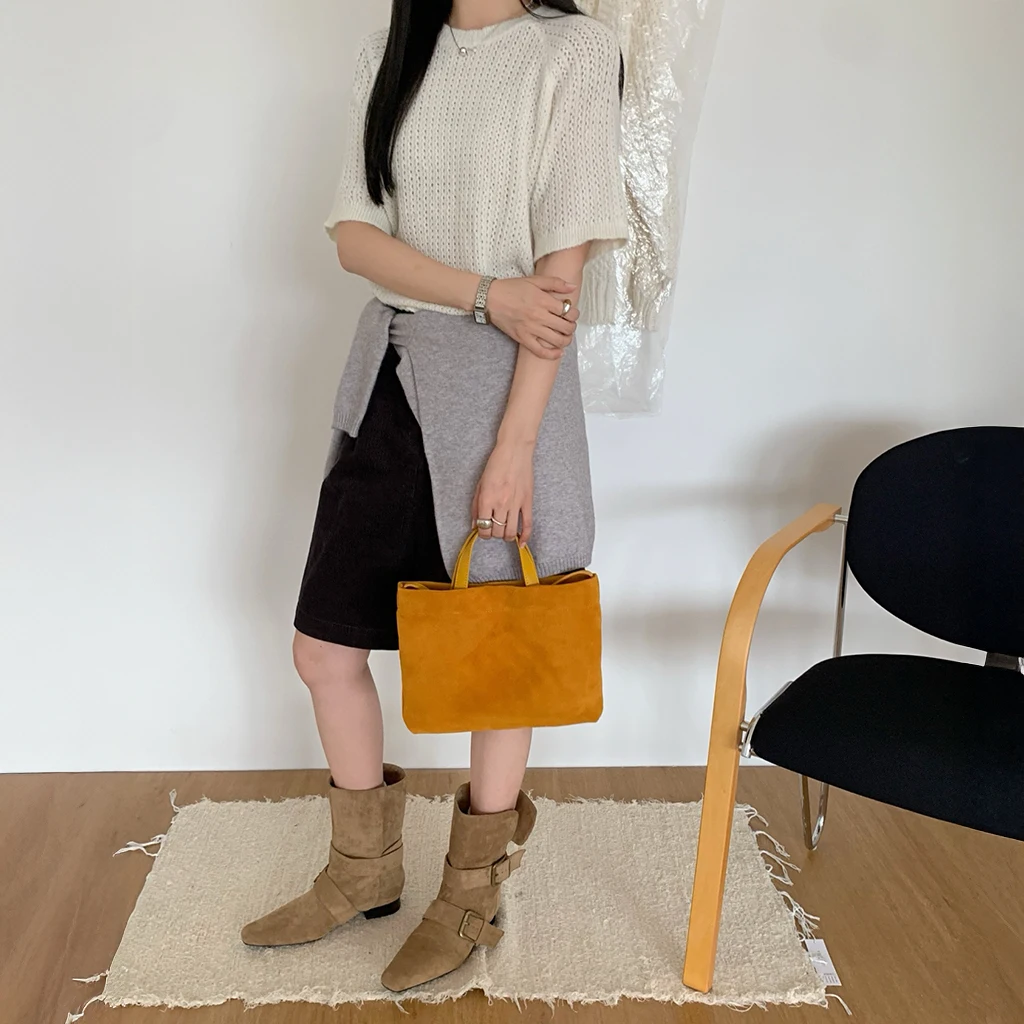 

MENDY Brand Women's Bag Handbag Tote Bag Suede Genuine Leather Designer Luxury Bag Shoulder Underarm Large Women's Bags New In