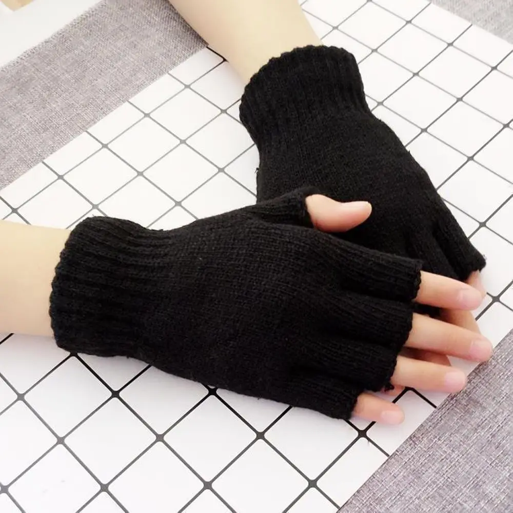 

Sports 1 pair Outdoor Short Nylon Two Finger Driving Mittens Man Gloves Touch Screen Mittens Cycling Gloves