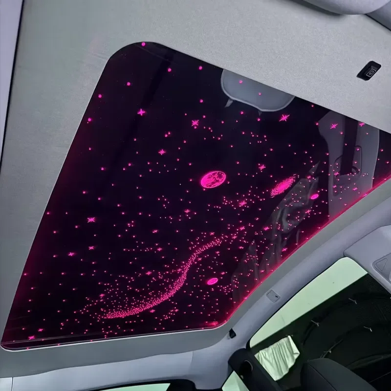 Panoramic Starry Sky Skylight Dazzling Shining Sunroof Top Intelligent Smart Film Window for Car Model Y