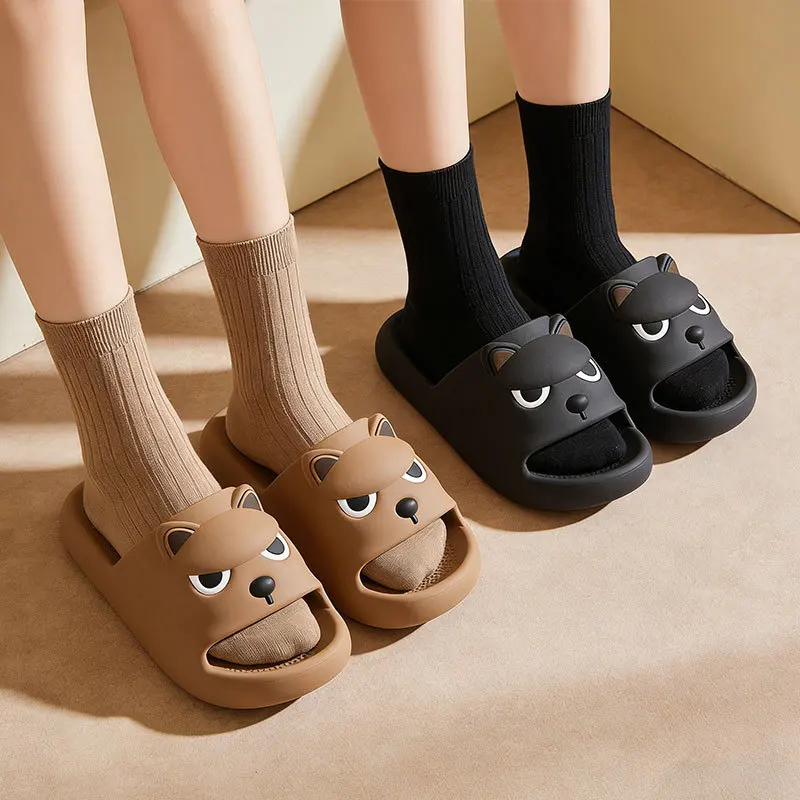Soft Sole Cute Dog EVA Home Slippers for Women Summer 2026 Non Slip Platform Couple Slippers Outdoor Beach Shoes Slides Woman 45 image 4