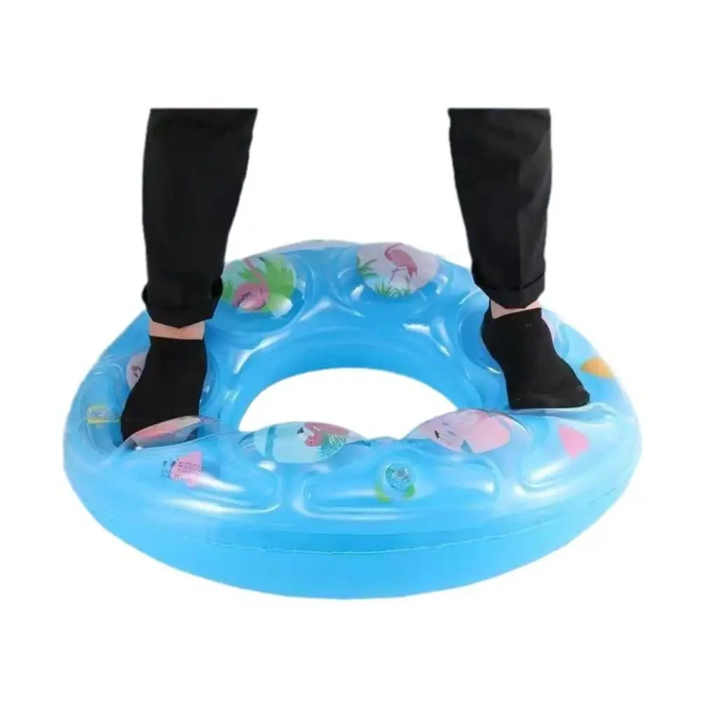 New PVC Swimming Ring Inflatable Double Layer Eco-Friendly Crystal Ring Cartoon Floating Ring Beach Water Pool