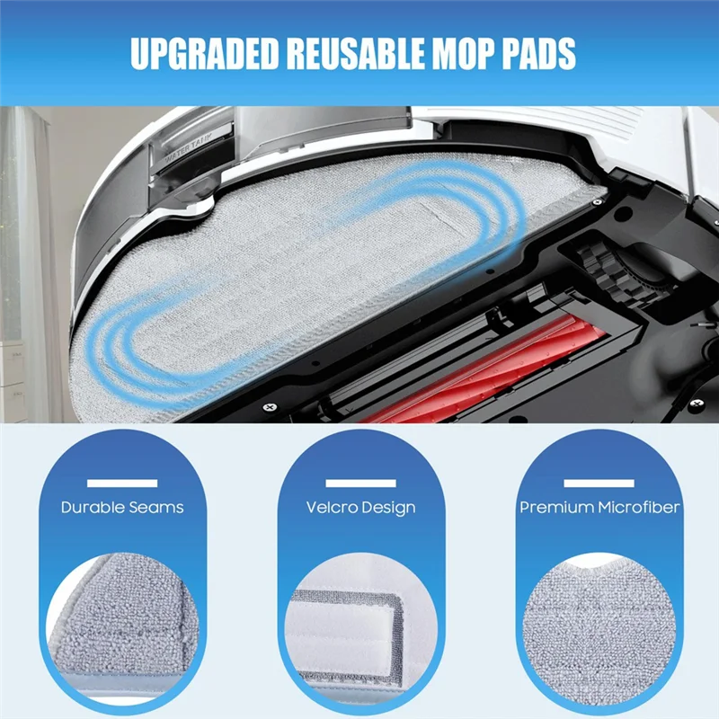 LITE-Per Roborock S7 Pro Ultra Maxv Ultra Robot Aspirapolvere Accessori Sacchetti per la polvere Mop Panno Filtro Hepa Spazzole laterali principali