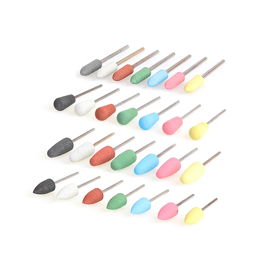 5/10pcs/set 2.35mm Dental Polishing Silicone Rubber Grinding Head Jade Polishing Nail Smooth Beautification Polishing Tools