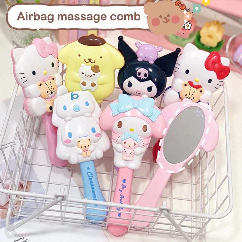 

Аниме Hello Kitty Расческа с воздушной подушкой Sanrio парикмахерская расческа портативная Массажная расческа для головы милые подарки для девочек