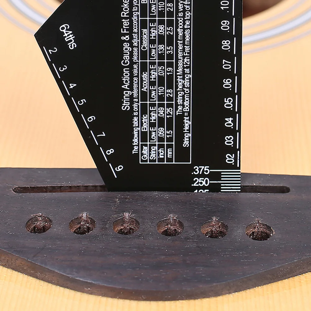

Guitar String Action Gauge Ruler for Acoustic Electric Guitars Measuring Tool Setup Kit Height Scale Stainless Steel