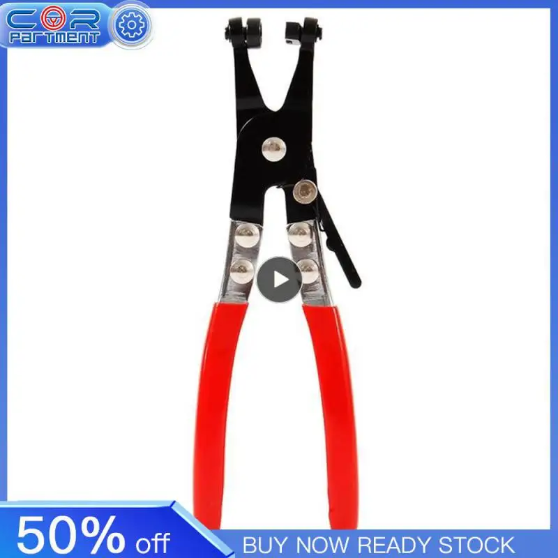 Car Tube Clamp Long Automotive Hose Clamp Pliers Straight Throat Tube Bundle Clamp Removal Tool Straight Smooth Handle Plier