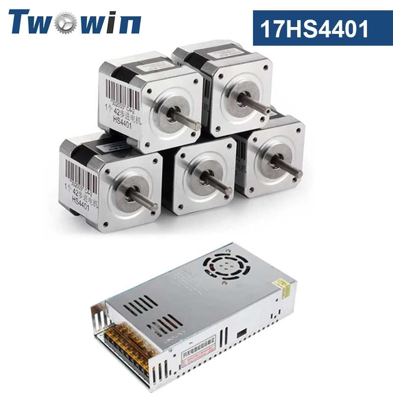 

Электродвигатель шаговый TWOWIN Nema 17 42bygh, 360 А, Вт, 12 В, 30 А, 5 шт.