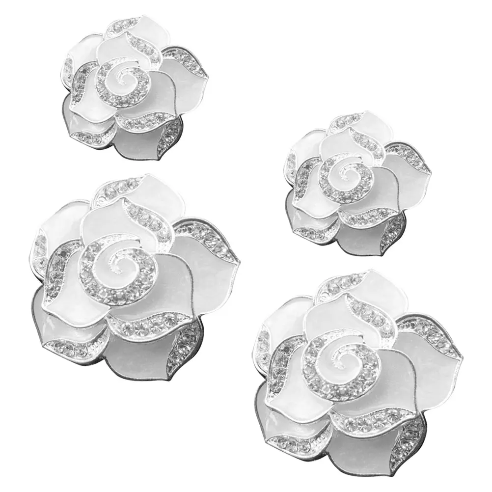

4Pcs Car Perfume Clip Camellia Flower Diffuser Accessories Girls Air Vent Scent Freshener Decor Stylish Creative Design