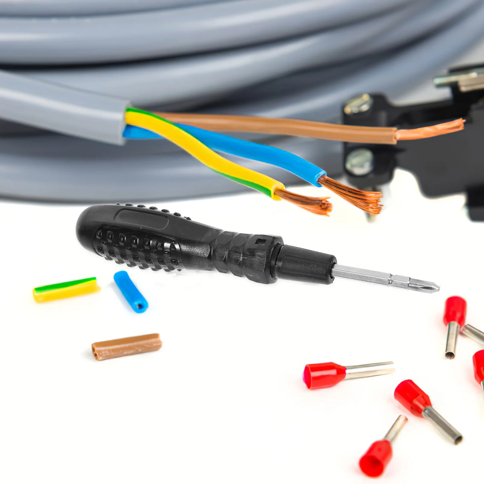 Electrical Tester Pen Solid Construction Voltage Sensitivity Screwdriver Wire Tester Convenient Safe Circuit and Live Wire