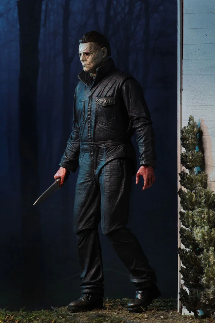 

Neca Halloween 2018 Ultimate Michael Myers 7 Inch Articulated Action Figure With Light Up Flickering Pumpkin Horror Collectible