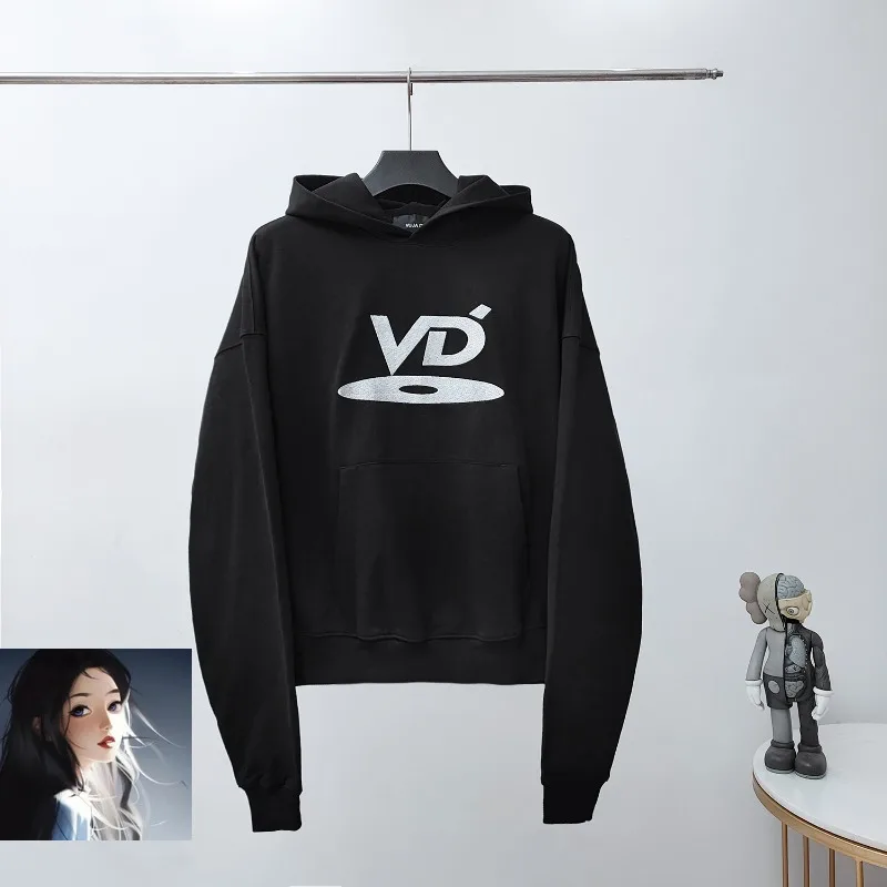 

2024 Fall Winter Vujade Embroidery VD Light Disk Logo Hooded Hoodie MEN WOMEN Best Quality Clean Fit Loose Sweatshirts Pullovers