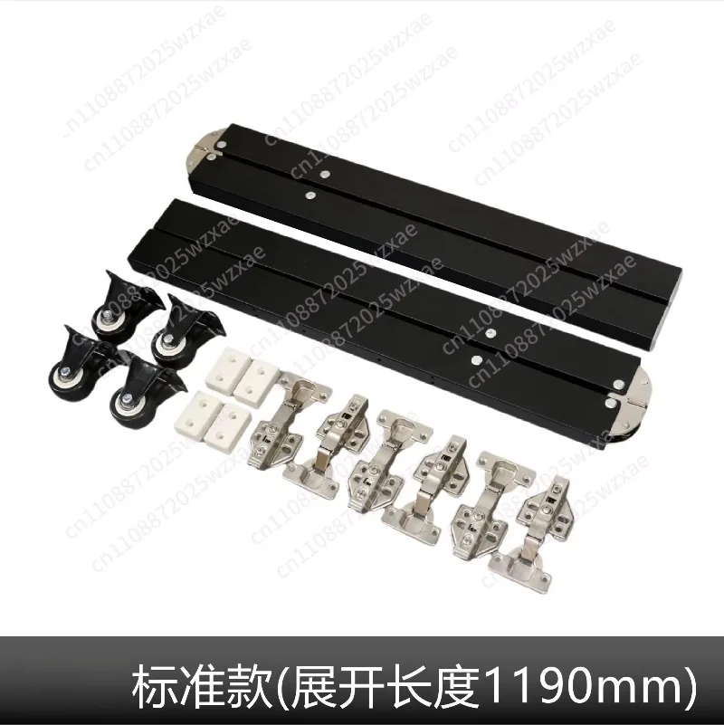 Flip-down folding table Retractable table Pull-out retractable dining table Desk Invisible hardware accessories Slide rail